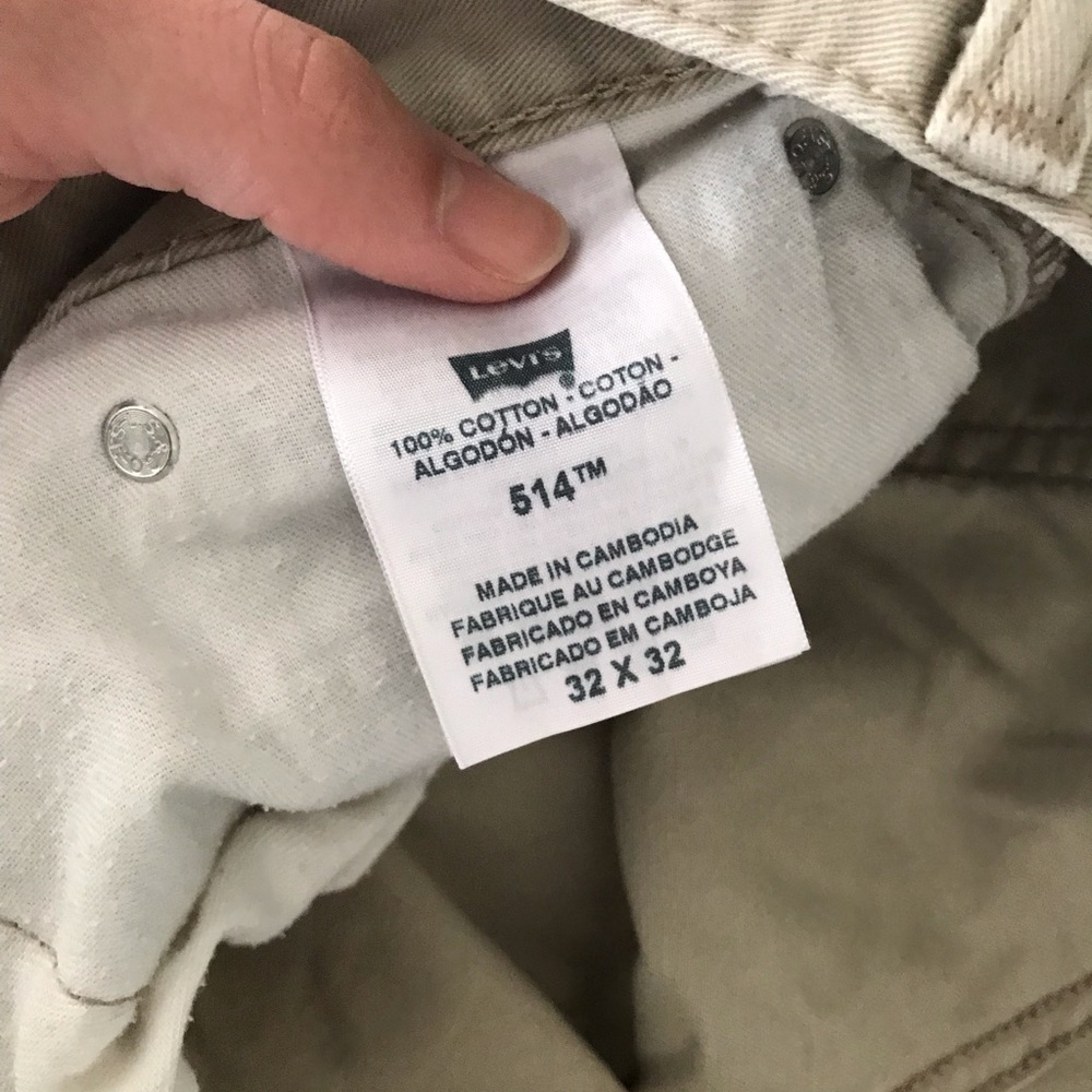 100% cotton Mens Levi’s 514 32x32